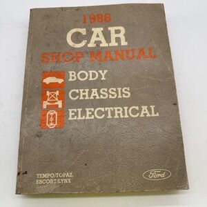 1986 Ford Car Shop Manual Body Chassis Electrical Tempo‎ Topaz Escort Lynx